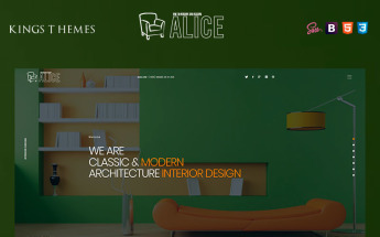 Alice - Interior Design Landing Page Template