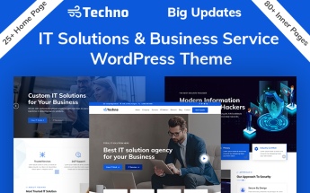 Responsywny motyw WordPress Techno - IT Solutions & Business Service #94212