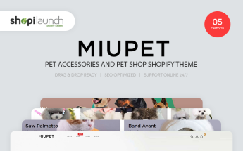 Szablon Shopify MiuPet - Pet Accessories and Pet Shop #94295