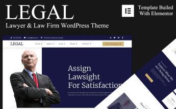 "Legal - Lawyer & Lawfirm" Responsive WordPress thema №94795
