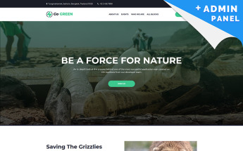 "Go Green - Charity" modèle de page d'atterrissage adaptatif #94870
