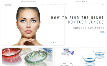 MotoCMS E-Commerce Vorlage namens "Clear Vision - Optometry" #94869