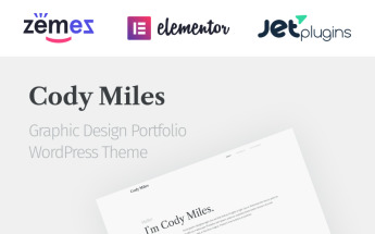 Codi Miles - Graphic Design Portfolio Websites to Grow Your Business Tema WordPress №94970
