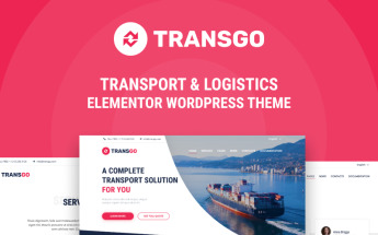 Reszponzív TransGo - Transport & Logistics Elementor WordPress sablon 94945
