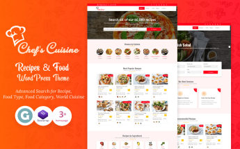 Chef's Cuisine - Responsive Recipe WordPress Theme