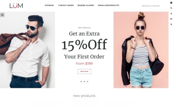 Magento Theme namens "Lum - Optometry Store Template" #95507