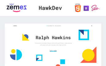 "HawkDev - Web Developer Portfolio" modèle web adaptatif #96158