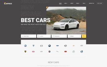 Website Vorlage namens "Carprice - Automobile Dealership" #96737