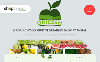 Oricesh - Organic Food Fruit Vegetables Shopify Theme