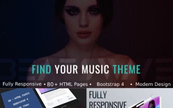 Reszponzív BeatsWave - Creative Music HTML Weboldal sablon 96971