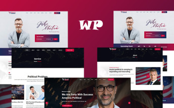 "Shrewd - Responsive Political" Responsive WordPress thema №97024