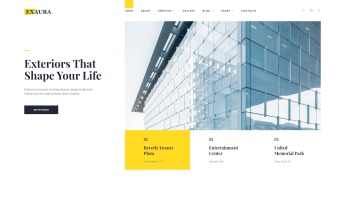 Website Vorlage namens "Exaura - Exterior Design Studio" #97284