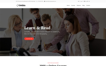 "Onedu - Education Courses LMS" thème WordPress adaptatif #97510