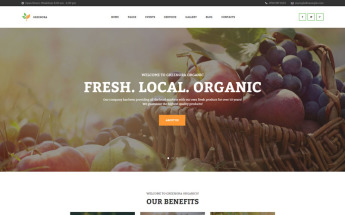 "Greenora - Organic Farming Agriculture" BootstrapWordPress模板 #97754
