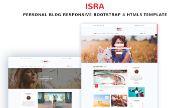 Reszponzív ISRA - Personal Blog Weboldal sablon 97873