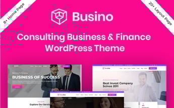 Reszponzív Busino - Business Consulting & Finance WordPress sablon 98028