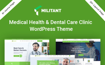 Responsivt Militant-Medical & Health WordPress-tema #98138
