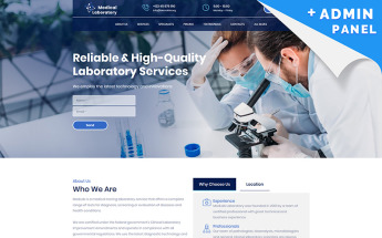 Medical Laboratory Landing Page Template