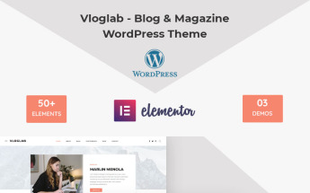 Vloglab - Blog &amp; Magazine WordPress Theme