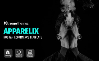 Responsywny szablon Shopify Apparelix Hookah Online eCommerce Template #98574