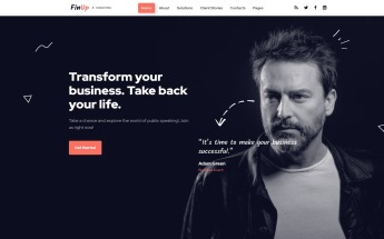 Reszponzív FinUp - Business Coach Weboldal sablon 98749