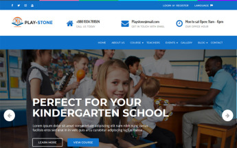 Responsivt Playstone - Kindergarten & School WordPress-tema #98933
