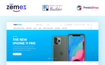 Responsywny szablon PrestaShop TigerTronic - Smart Gadgets eCommerce Template #98972