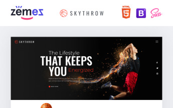 Tema Siti Web Responsive #98988 "SkyThrow - Basketball Club"