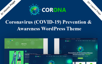 Responsivt Corona (Covid-19) Prevention WordPress-tema #99217