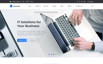 Responsive PathSoft - IT Solutions for Your Business Services Wordpress #99496