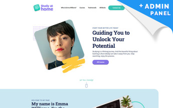 Responsywny szablon Landing Page Study at home #99821
