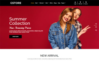 Responsivt GSTORE Multiporpose - Ecommerce HTML Hemsidemall #99942