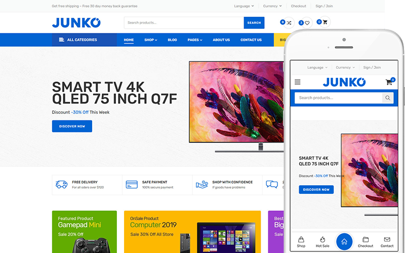 Junko - Digital, Electronics Store WooCommerce WordPress Theme