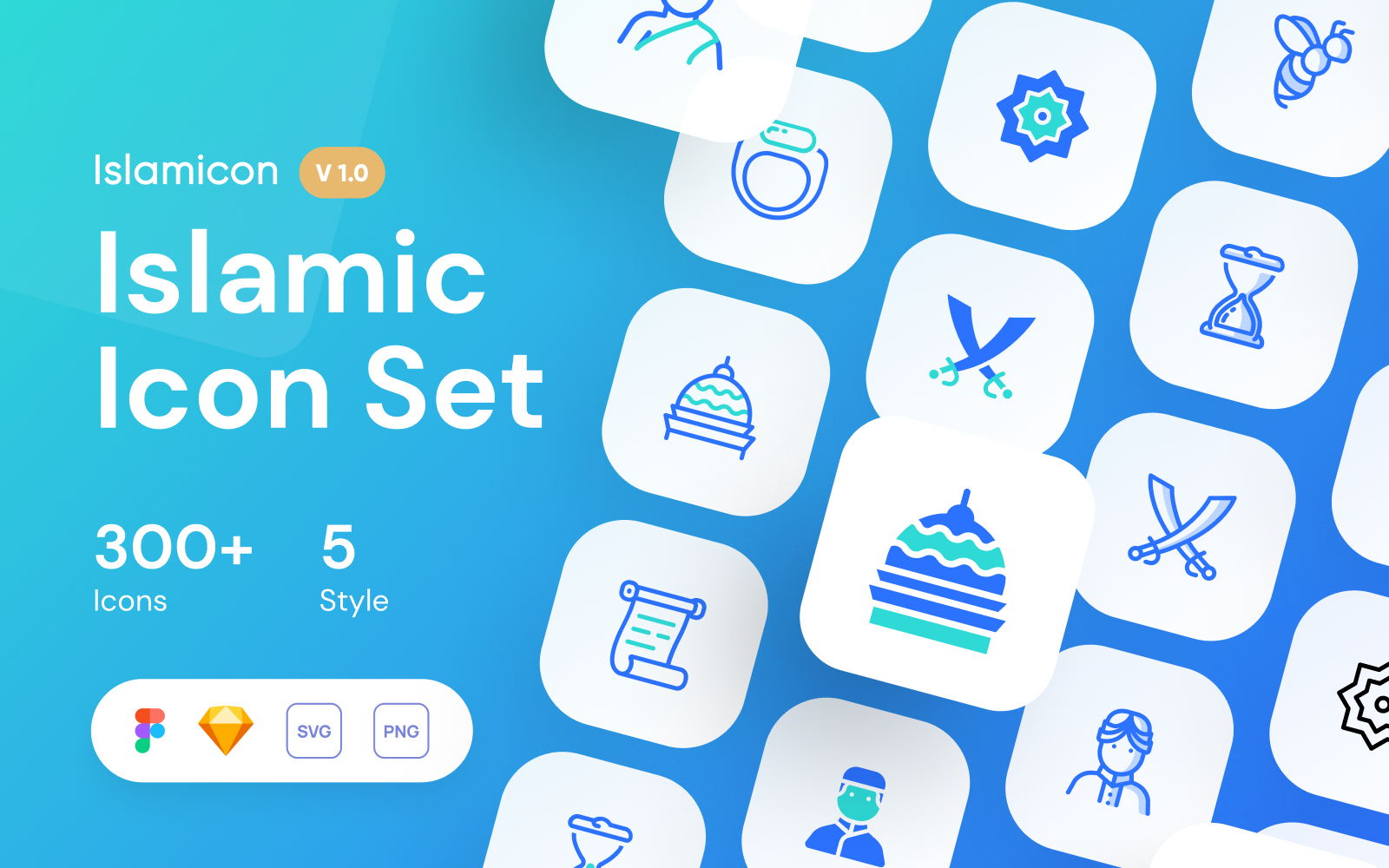 Islamicon - 300+ Islamic-themed Icons Set