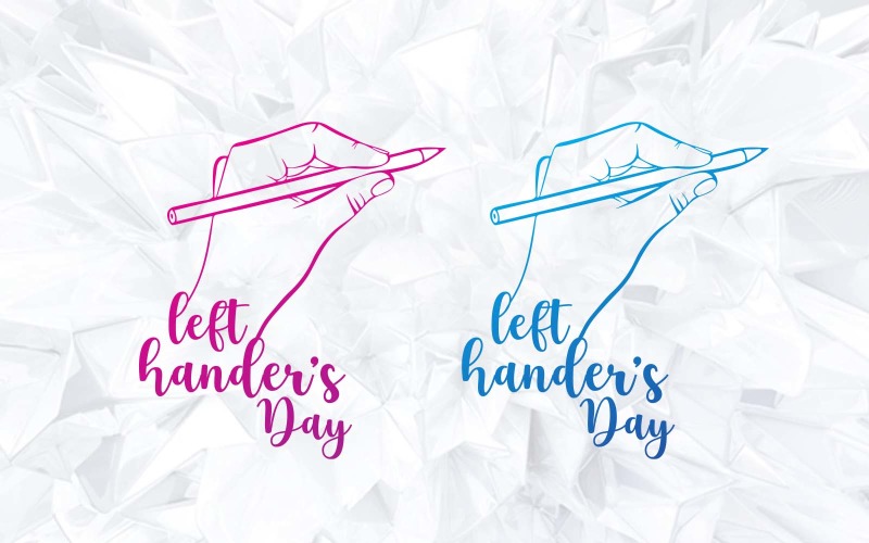 Left Hander's Day Logo Design - Brand Identity Logo Template