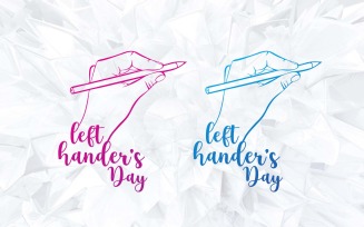 Left Hander's Day Logo Design - Brand Identity