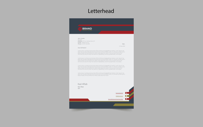 Modern Letterhead Pad Template Design Nice to See Corporate Identity