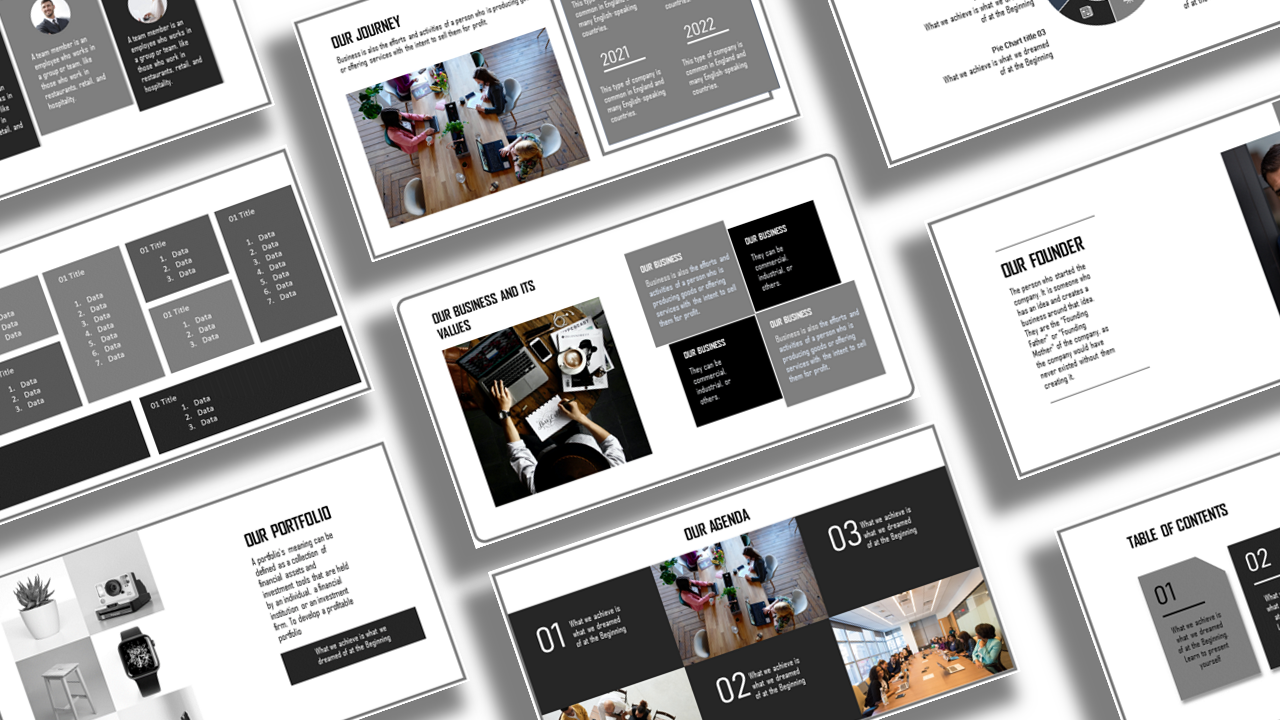 Professional Powerpoint Template for Business purposes | Minimal words with exclusive Icons