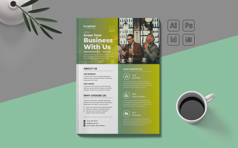 Business Flyer Template Design | Flyer Template Design Corporate Identity