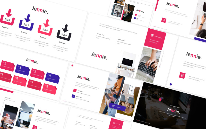 Jennie Clean And Modern Powerpoint Template PowerPoint Template