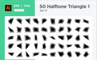 Triangle shape halftone background V1-50-17