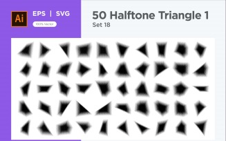 Triangle shape halftone background V1-50-18
