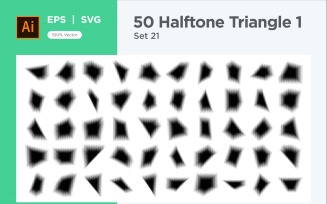 Triangle shape halftone background V1-50-21