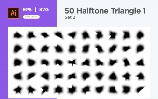 Triangle shape halftone background V1-50-2