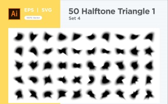 Triangle shape halftone background V1-50-4