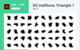 Triangle shape halftone background V1-50-5