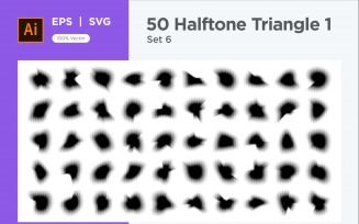 Triangle shape halftone background V1-50-6