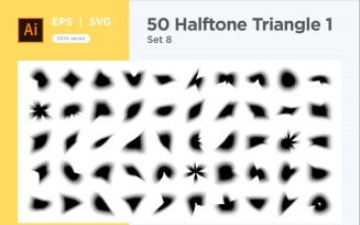 Triangle shape halftone background V1-50-8