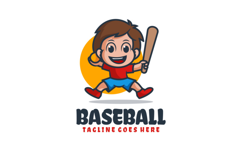 Baseball Mascot Cartoon Logo 1 Logo Template