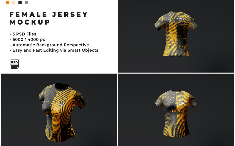 Female Jersey Mockup Template Product Mockup